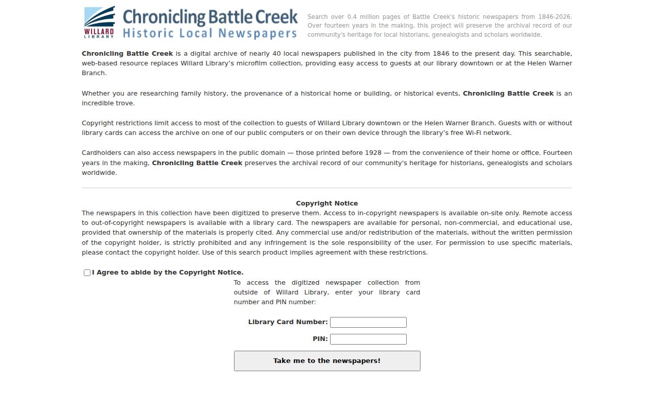 Battle Creek city directory newspaper follow-up search at Chronicling Battle Creek