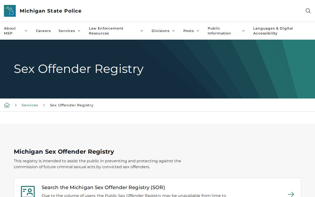 Battle Creek neighbors official Michigan public registry source and limits