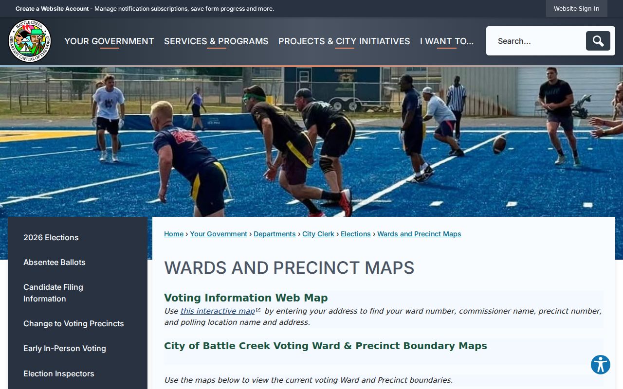 Battle Creek ZIP code directory civic geography ward and precinct address route